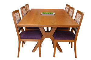 dark wood extendable dining table