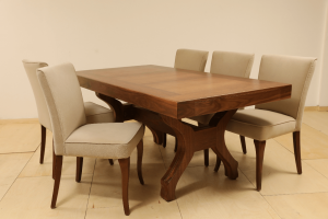 large rustic dining table